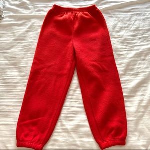 Disney Kids’ Red Fuzzy Pants Inspired by Winnie the Pooh Size 6